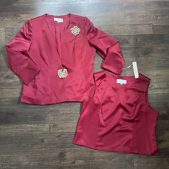 Lily & Taylor USA SZ 18 Women 3 Pc Pant Suit Wide Leg‎ Career Core Church Attire - Picture 8 of 14